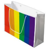 Trots kleuren regenboog cadeau tas groot cadeauzakje (Voorkant Gekanteld)