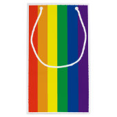 Trots kleuren regenboog cadeau tas klein cadeauzakje (Achterkant)