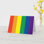 Trots kleuren regenboog kaart (Gele Bloem)