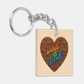 Trots Kleurrijke Liefde is Liefde Sleutelhanger (Voorkant Links)