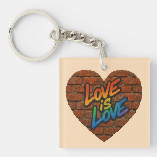 Trots Kleurrijke Liefde is Liefde Sleutelhanger (Voorkant)