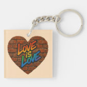 Trots Kleurrijke Liefde is Liefde Sleutelhanger (Achterkant)