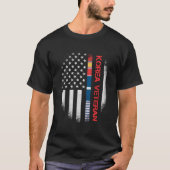Trots Korea Veteraan US Flag T Shirt Korean War Mi (Voorkant)