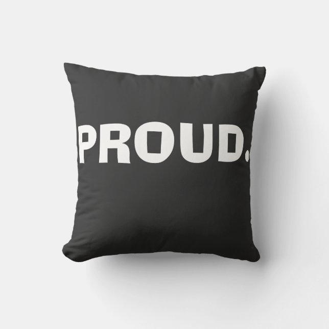 Trots – Krachtig Minimaal Statement Design Kussen (Voorkant)