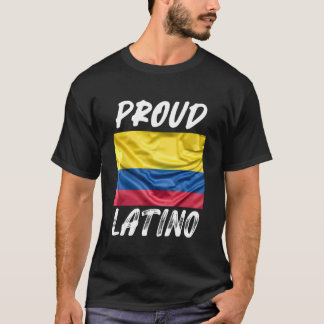 Trots Latino Hispanic Heritage Month Columbia vlag T-shirt