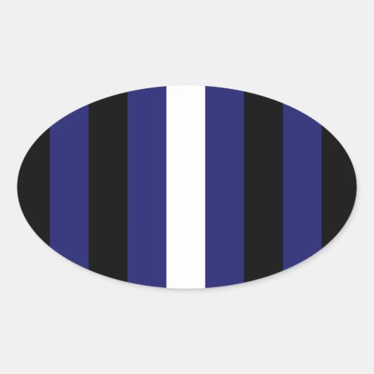 Trots leerdesign ovale sticker (Voorkant)
