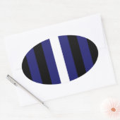Trots leerdesign ovale sticker (Envelop)