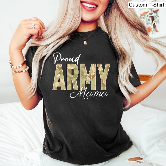 Trots leger Mama Black Veterans Militair T-shirt