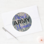 Trots leger mama ronde sticker (Envelop)