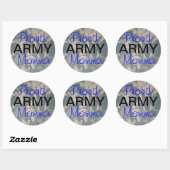 Trots leger mama ronde sticker (Vel)