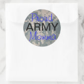 Trots leger mama ronde sticker (Tas)