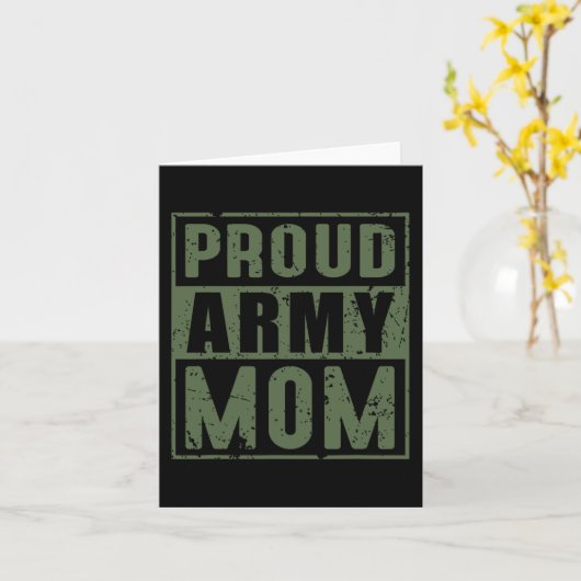 Trots leger Moeder Amerikaans Militair Veteraan Mo Kaart (Gele Bloem)