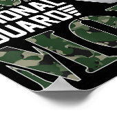 Trots leger Nationale Garde Moeder Militaire Famil Poster (Hoek)