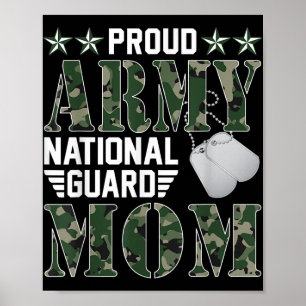 Trots leger Nationale Garde Moeder Militaire Famil Poster