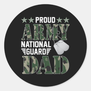 Trots leger Nationale Garde Pa Militaire Familie V Ronde Sticker