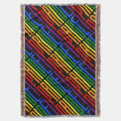 Trots! LGBT Rainbow Flag Kleuren Typografie Patroo Deken (Voorkant Verticaal)