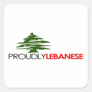 Trots Libanees, Libanees en trots - Libanon Vierkante Sticker