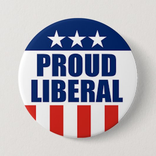 trots liberaal ronde button 7,6 cm (Voorkant)
