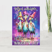 Trots lid Ondeugend Lijst Grappige Kerstmis Groet Kaart (Voorkant)