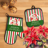 Trots lid Santa's Baking Squad Baker Kerstmis Ovenwant & Pannenlap Set