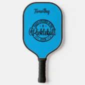 Trots lid van de bewerkbare naam Pickleball Crew Paddle (Achterkant)