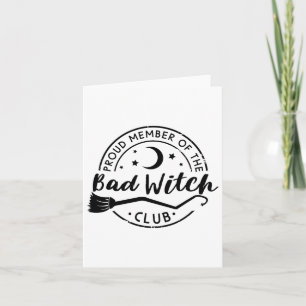 Trots lid van de Byd Witch Club Funny Halloween Kaart