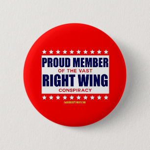 TROTS LID VAN DE ENORME RECHTSE SAMENZWERING RONDE BUTTON 5,7 CM
