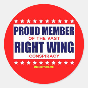 TROTS LID VAN DE ENORME RECHTSE SAMENZWERING RONDE STICKER