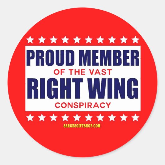 TROTS LID VAN DE ENORME RECHTSE SAMENZWERING RONDE STICKER (Voorkant)