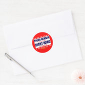TROTS LID VAN DE ENORME RECHTSE SAMENZWERING RONDE STICKER (Envelop)