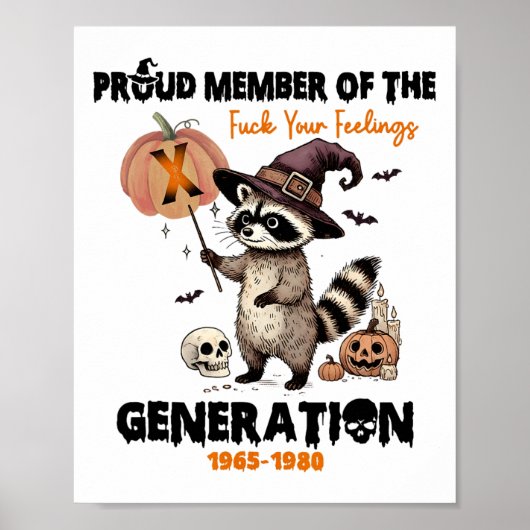 Trots lid van de FCK Your Feelings Generatie X Poster (Voorkant)