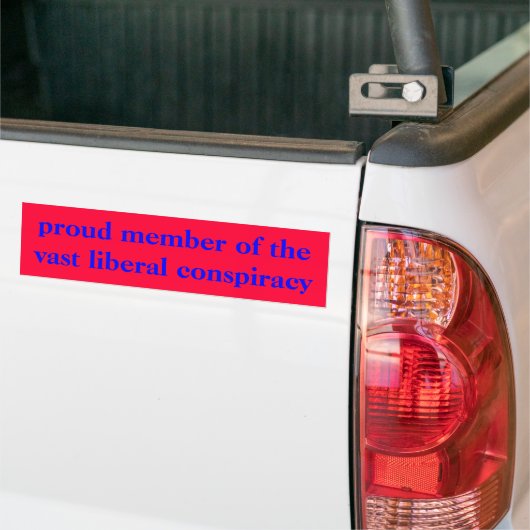 trots lid van de grote liberale samenzwering bumpersticker (Op Truck)