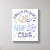 "Trots lid van de Nap Club" - Gezellig & Fun Canvas Afdruk (Voorkant)