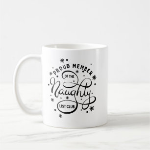 Trots lid van de Naughty List Club Christmas Koffiemok