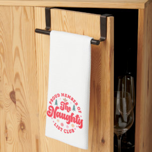Trots lid van de Naughty List Club Christmas Theedoek