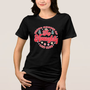Trots lid van de Naughty List Club Christmas Tri-Blend Shirt