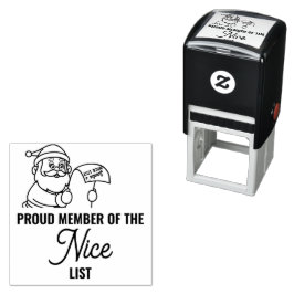 Trots lid van de Nice List Christmas Gift Kinder Zelfinktende Stempel