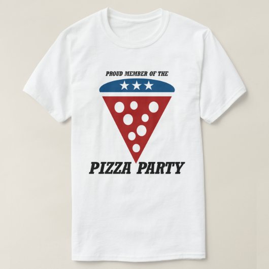 Trots lid van de Pizza Party T-shirt (Design voorkant)