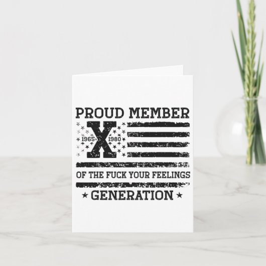 Trots lid van de Your Feelings Gen X USA 4e van Kaart (Voorkant)