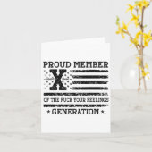 Trots lid van de Your Feelings Gen X USA 4e van Kaart (Gele Bloem)