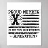 Trots lid van de Your Feelings Gen X USA 4e van Poster (Voorkant)