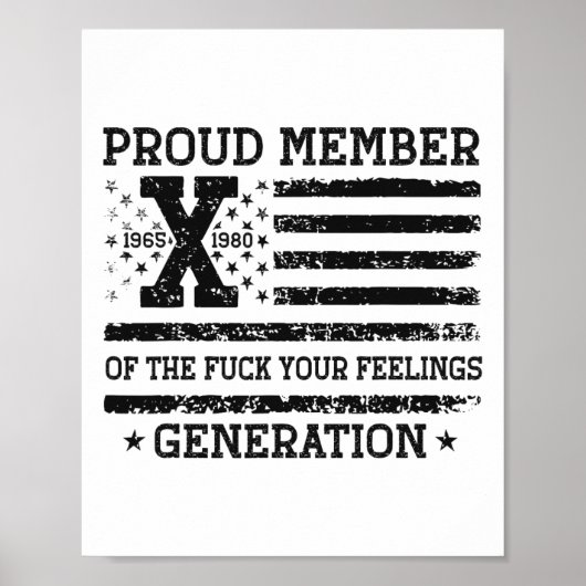 Trots lid van de Your Feelings Gen X USA 4e van Poster (Voorkant)