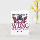 Trots lid van WDNC We don't care club Kaart (Gele Bloem)