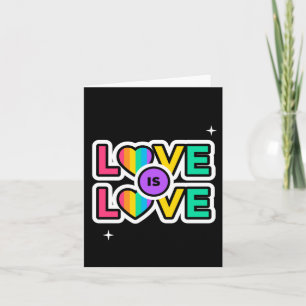 Trots. Liefde is liefde. Regenboogkleuren Notitiekaartje