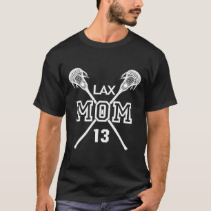 Trots Liefde Lacrosse Mom #13 Lax Speler Nummer 13 T-shirt