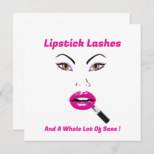 Trots, lippenstift, wimpers, en een heleboel sass (Voorkant / Achterkant)