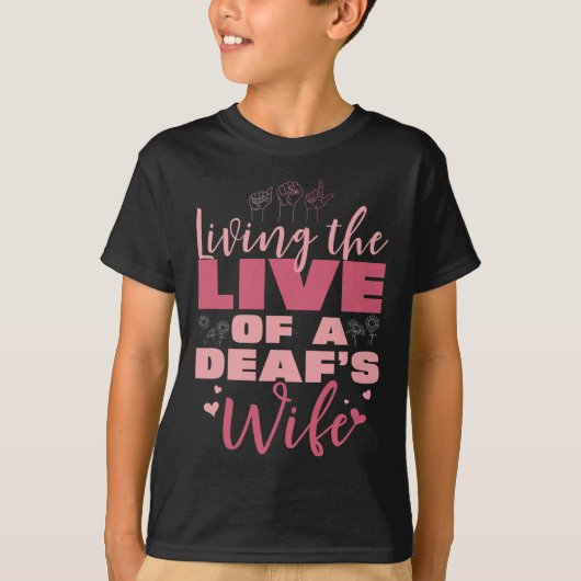 Trots Live van een dove vrouw Trotse Hand Sign Lan T-shirt (Voorkant)