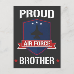 Trots Luchtmacht Militair Broeder Crest Embleem Briefkaart