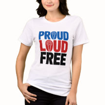 Trots Luid Vrij Patriottisch USA T-shirt