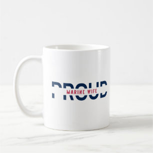 Trots Marine Vrouw Rood en Blauw Vrouwen T-shirt Koffiemok